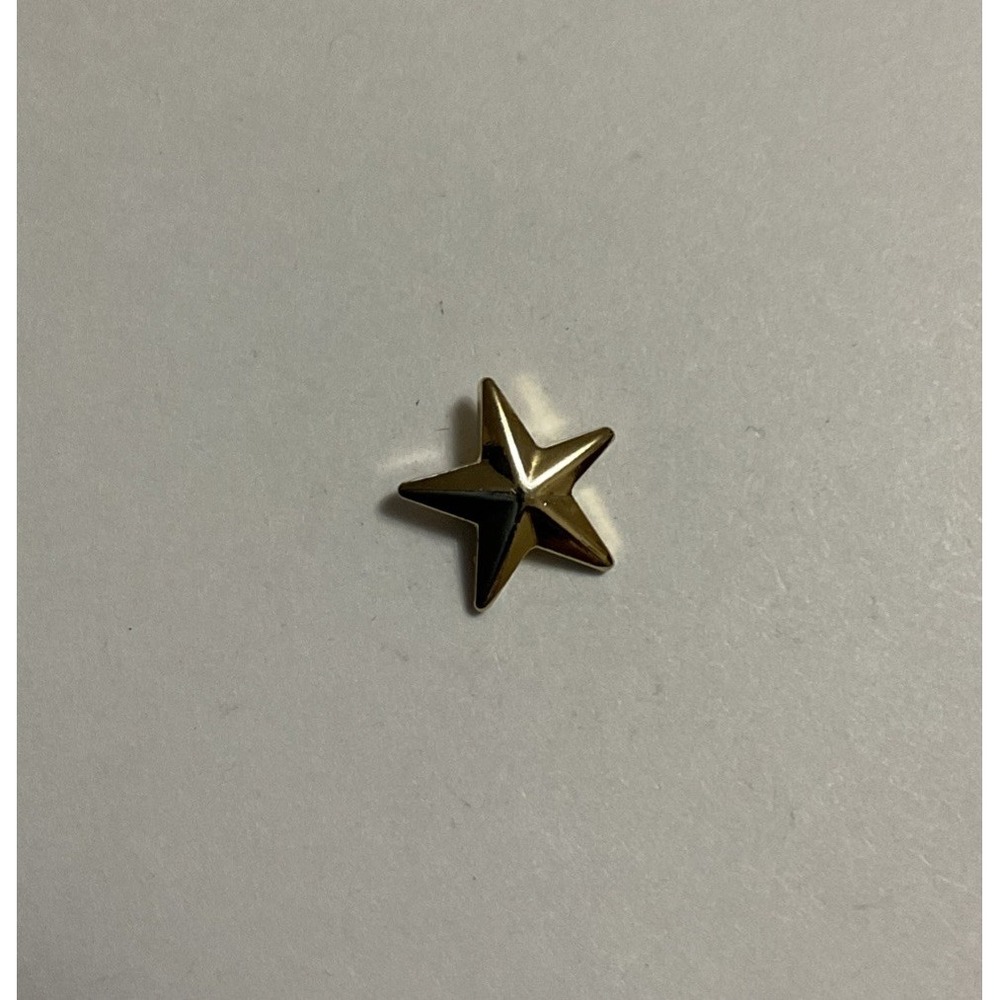 Vintage Gold Tone Star Lapel Pin Pinback Five Point Star Small Gold Accessory